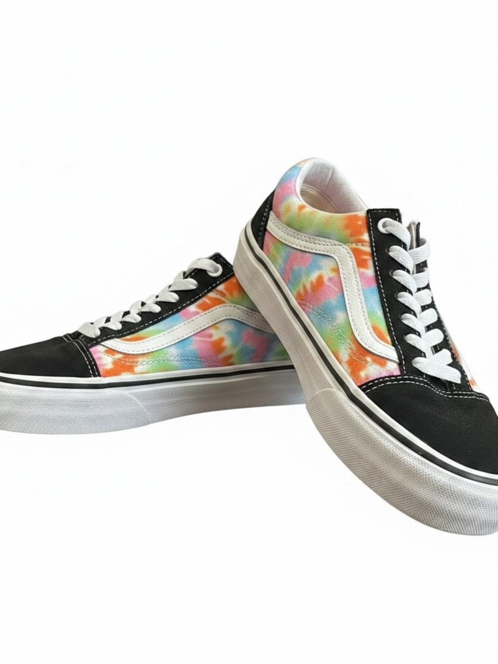 Vans Old Skool Tie-Dye Canvas Low-Top Sneakers - Black & Multicolor